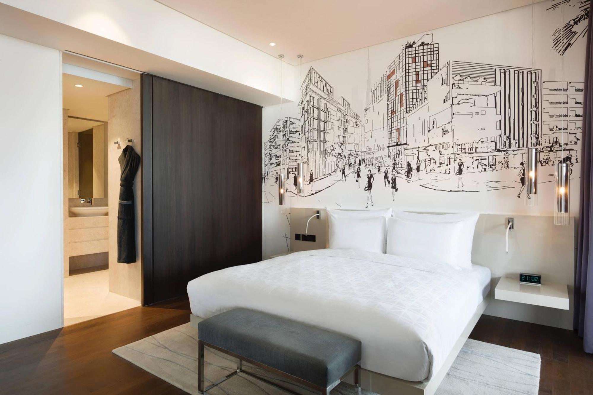 La Ville Hotel & Suites City Walk Dubai, Autograph Collection Kültér fotó A bedroom at the hotel